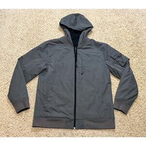 Bylt Premium Basics Courtside Reversible Bomber Hooded Jacket Size Large EUC